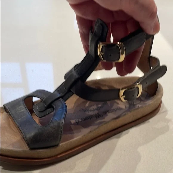 Vivienne Westwood Leather Gladiator Sandals, Charcoal. Size 8.5 - Picture 8 of 11